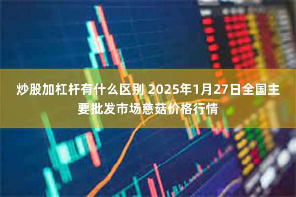 炒股加杠杆有什么区别 2025年1月27日全国主要批发市场慈菇价格行情