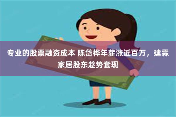 专业的股票融资成本 陈岱桦年薪涨近百万，建霖家居股东趁势套现