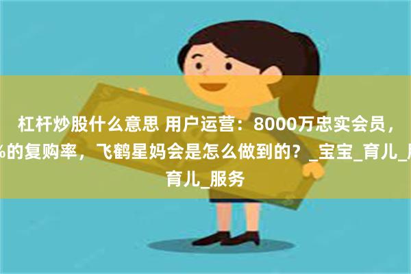杠杆炒股什么意思 用户运营：8000万忠实会员，85%的复购率，飞鹤星妈会是怎么做到的？_宝宝_育儿_服务